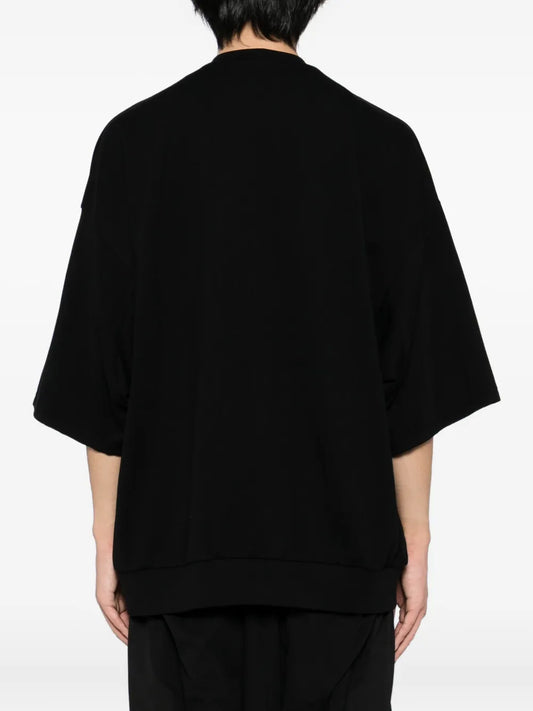 Oversized Black Drop-Shoulder T-Shirt