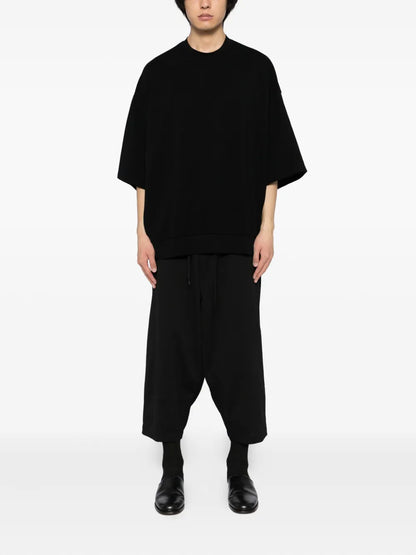 Oversized Black Drop-Shoulder T-Shirt