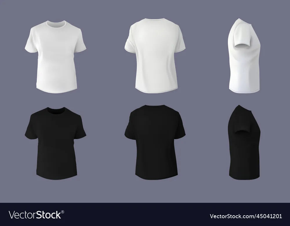 Classic Black & White Cotton T-Shirt – Unisex Basic Tee
