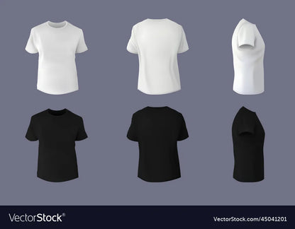 Classic Black & White Cotton T-Shirt – Unisex Basic Tee